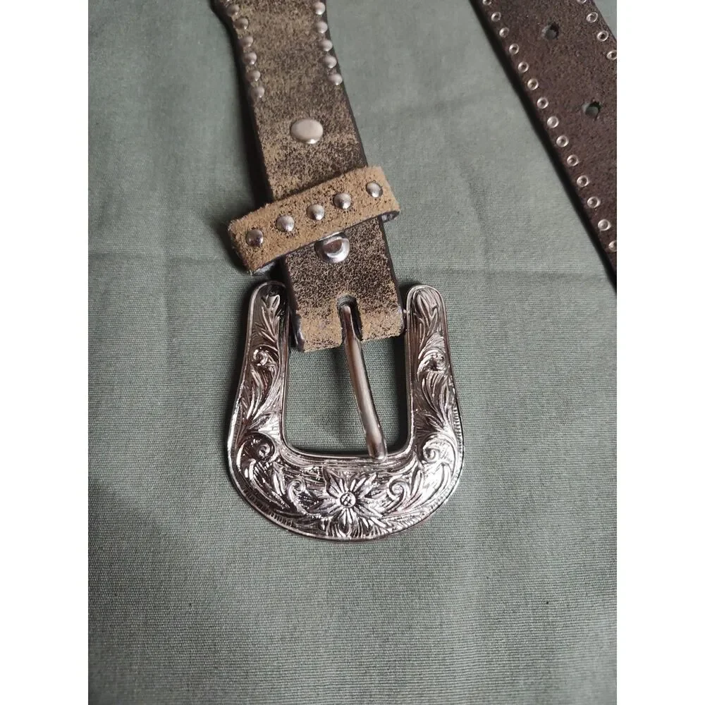Nocona Girls Pink Hearts Rhinestones Belt